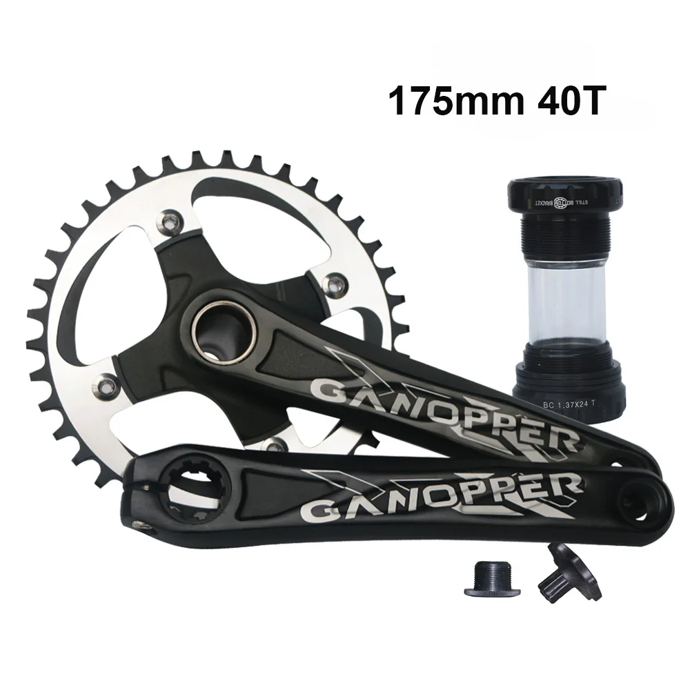 104BCD MTB Горный шоссейный велосипед crankset 172,5/175 мм BMX велосипедный Кривошип набор нижняя часть 68BB 10 S бензопилы подходит shimano deore Alivio часть - Цвет: 175mm 40T crankset