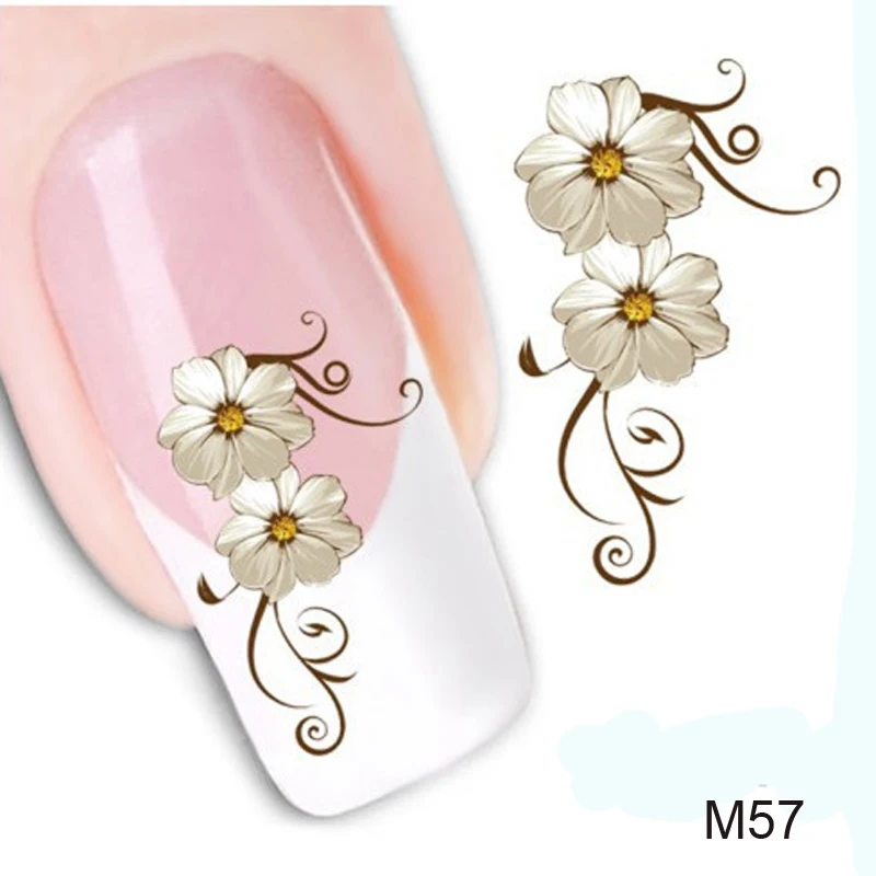 1Sheet New Arrival Water Decals Nail Stickers Decal Beauty Flowers Nail ...