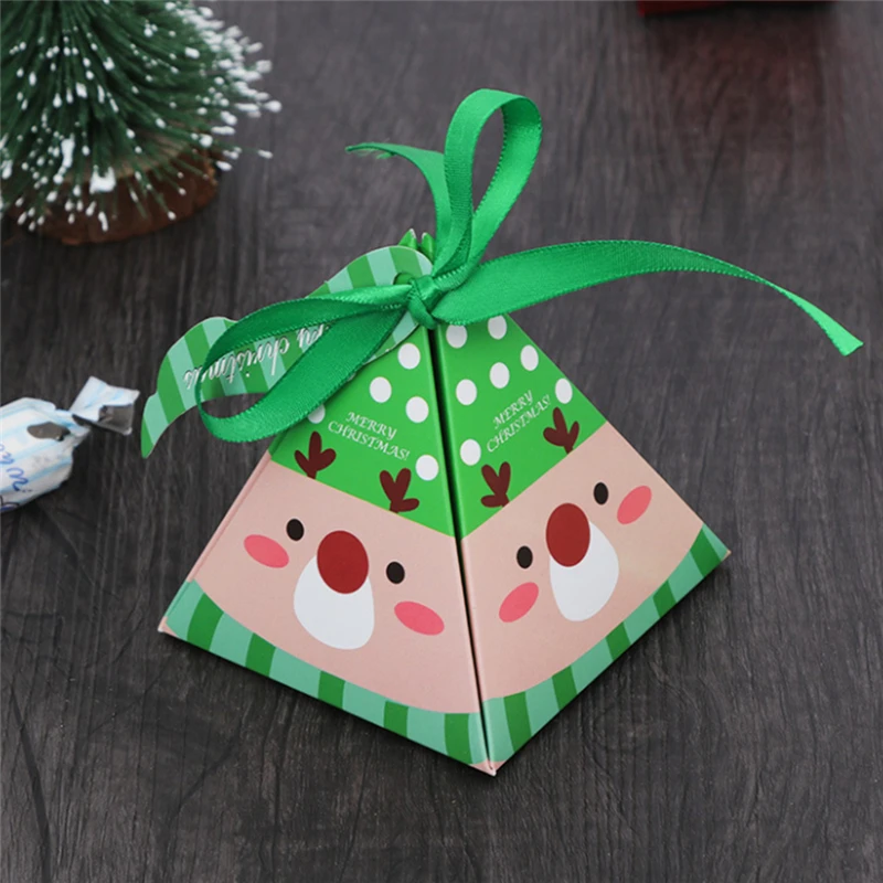 10 шт./партия коробка для конфет с колокольчиками бумажная коробка подарочная сумка Контейнер рождественские товары Navidad Рождественская елка подарочная коробка