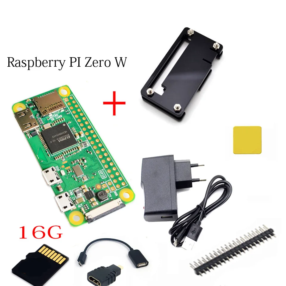 Raspberry Pi Zero PI0 1 3 или W стартовый комплект + акриловый корпус sd карта 16G адаптер
