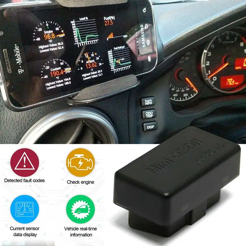 Автомобильный диагностический сканер OBD2 obdii, беспроводной ELM327, Автомобильный сканер кода, сканер Bluetooth 4,0, диагностический инструмент двигателя для IOS Android