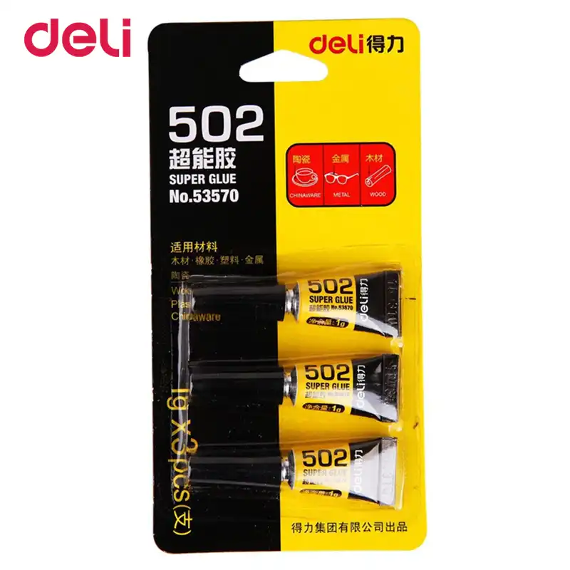 Deli 502 сильный клей сильная адгезия для различных супер клей школьные офисные канцелярские принадлежности поставка пластик стекло металл - изображение