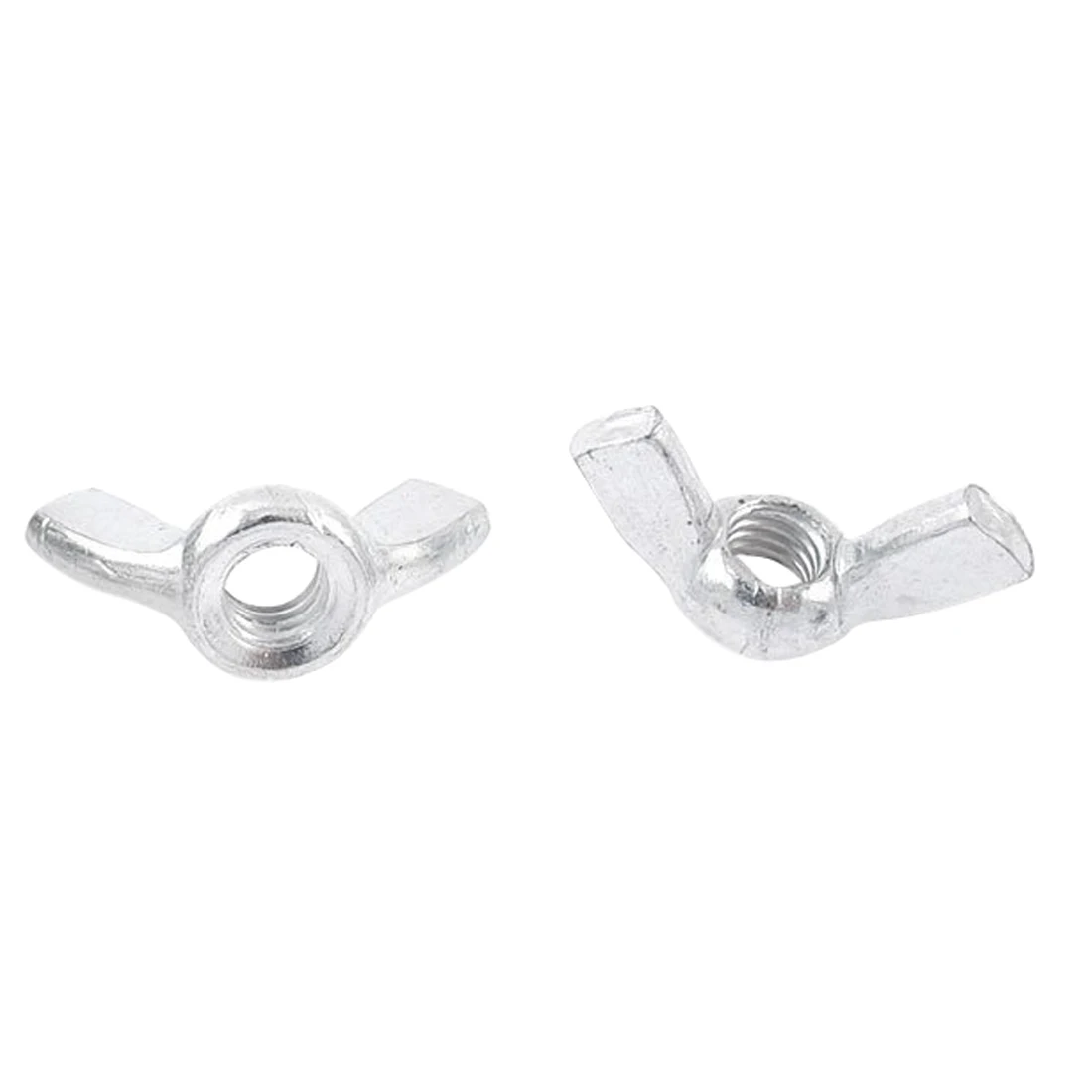 HHTL M6 6mm Thread Metal Wingnut Butterfly Wing Nuts Silver Tone 12pcs