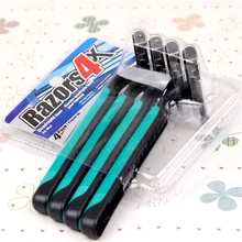 Прямая Нескользящая ручка 11x4 см один край три слоя из нержавеющей стали лезвия безопасности бритья ручной бритвы для мужчин wo для мужчин