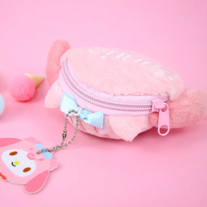 Sanrio, Hello Kitty My Melody Cinnamoroll Марка pom-Pom Purin плюшевые сумки для монет милый кошелек унисекс Kawaii ключ сумка для девочек Подарки