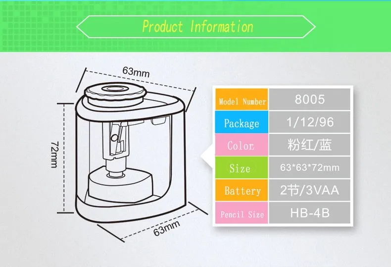 Электрическая точилка для карандашей неподвижные Точилки для детей автоматические механические милые кавайные канцелярские школьные и офисные принадлежности