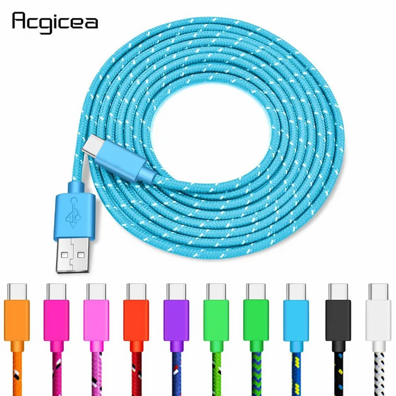 

USB Type C Cable for Samsung Galaxy S9 Oneplus 6t Fast Charging Data Sync USB C Cable for Xiaomi Redmi Note 7 Mi 9 Type-C Cables