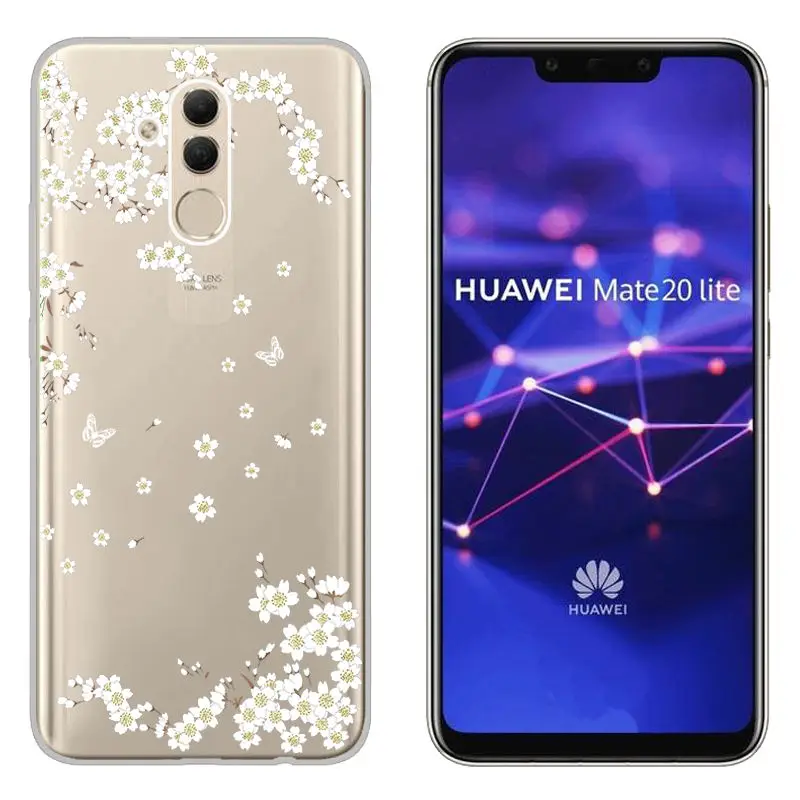 Arvin Painted Flower Fundas FOR Huawei mate20 lite mate 10 Lite Soft Silicone Back Phone Cover FOR Huawei Mate 10 Pro TPU Case  (15)