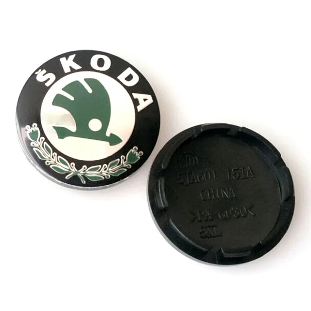 Set of 4 For Skoda Car Emblem Wheel Center Hub Cap Auto Wheel Badge