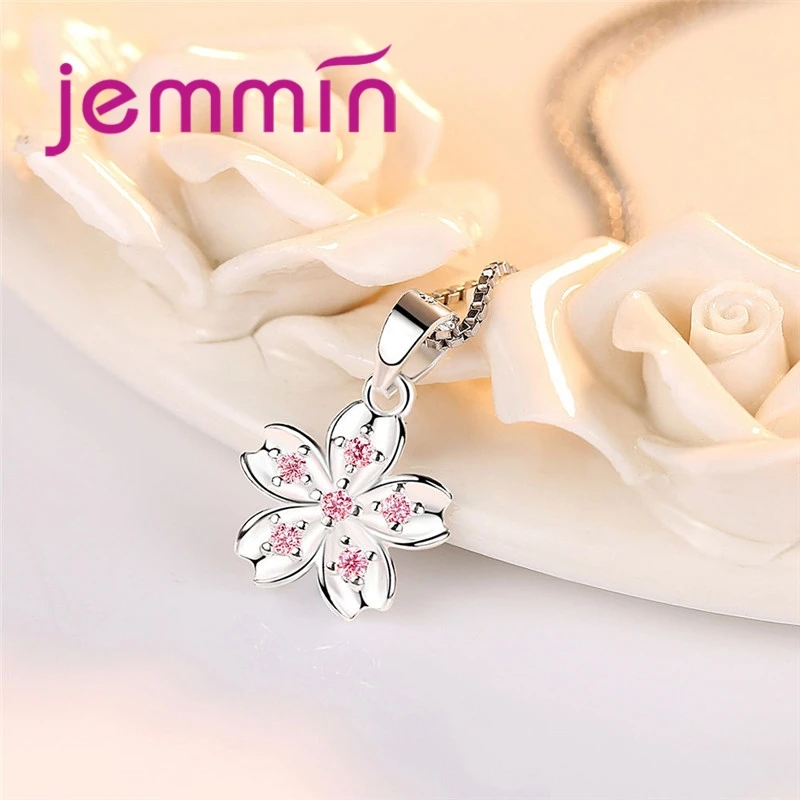 YAAMELI Special Charm Design Fashion Temperament Korean 925 Silver Flower Necklace With Box Chain For Women Best Gift - Image 6
