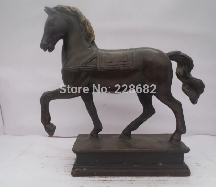 

Metal Crafts Home Decoration Craft Chinese copper/bronze carved horse stand Pedestal sculpture/horse Statue