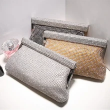 Европейский и американский роскошный высококачественный элегантный модный клатч со стразами вечерняя сумка на цепочке сумка на плечо 3 цвета