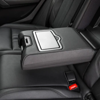 

Car Styling Interior Back Seat Water Cup Holder Cover Panel Frame Trim ABS Matte 2pcs For Audi Q5 2018