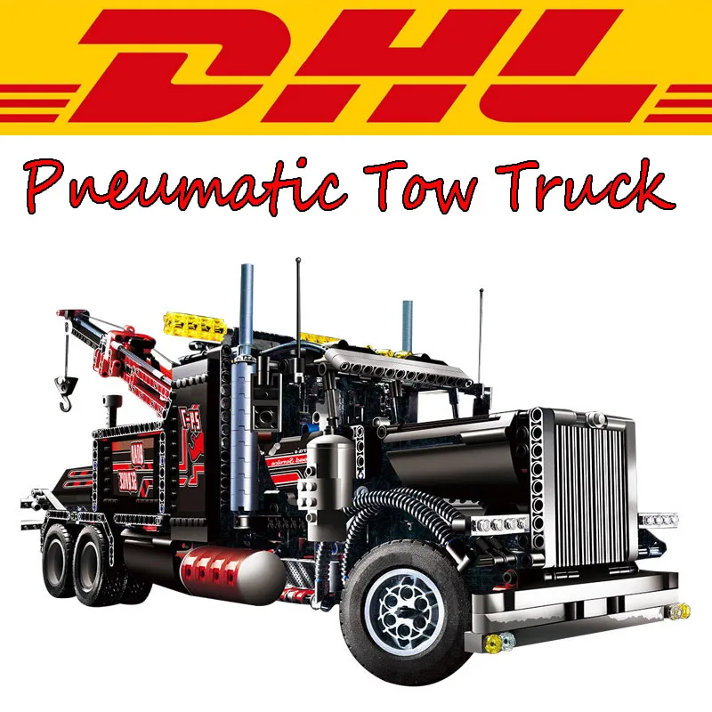 

2017 New LEPIN 20020 1877Pcs Technic Series Pneumatic Tow Truck Model Building Kits Blocks Bricks Toy Compatible Toys Gift 8285