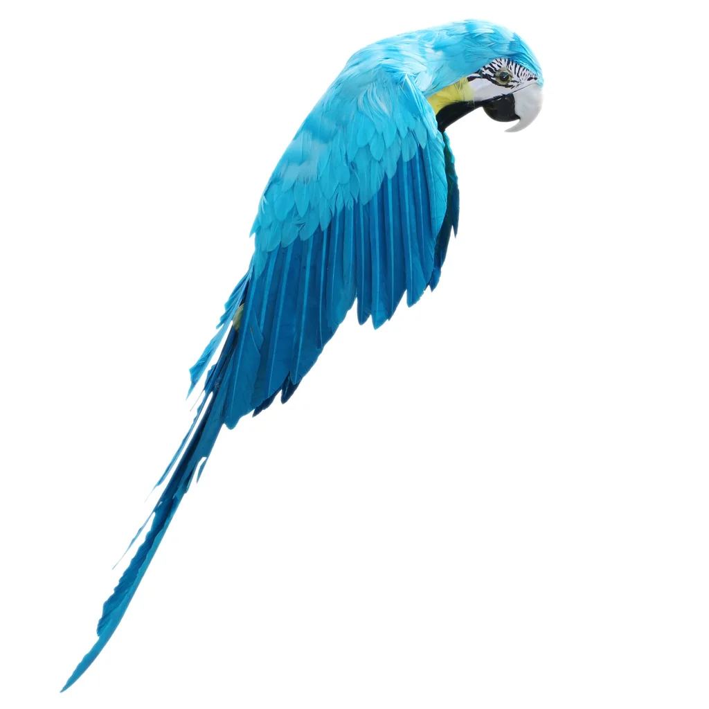 Set 2pc Artificial Realistic Parrots Birds For Garden Weding Home Decoration Lifelike Shape Beautiful Natural