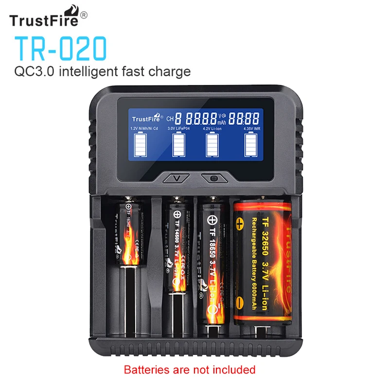 

TrustFire TR-020 Quick Smart Charger USB Battery Charger Support QC 3.0 With LED Display