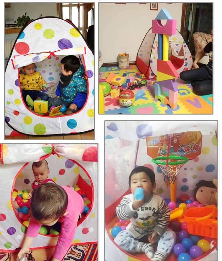 Free Shipping Large Portable Foldable Children Kids Pop Up Adventure Ocean Ball Play Tent Indoor Outdoor Playhouse Kids Tent