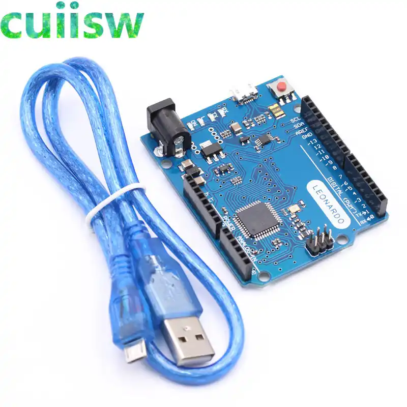 Макетная плата Cuiisw Leonardo R3 с микроконтроллером Atmega32u4 макетная USB кабелем