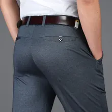ICPANS весна лето мужской костюм брюки формальные рабочие брюки брендовая одежда прямые мужские брюки классические деловые брюки
