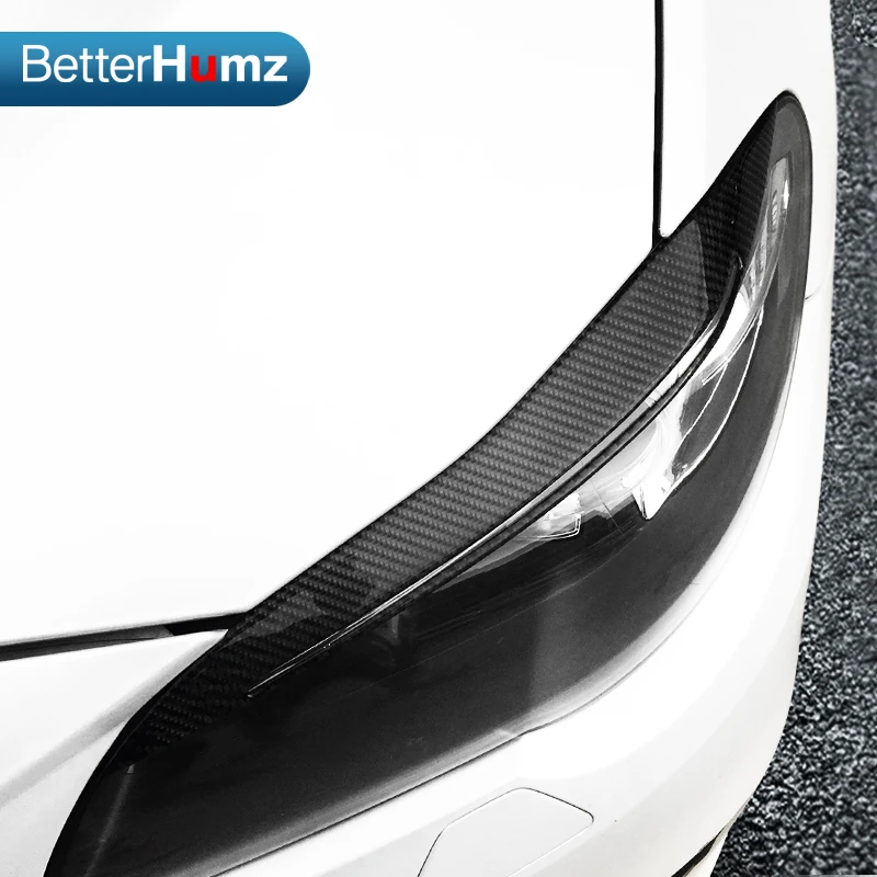 Углеродное волокно фары Брови Веки для BMW F10 5 серии 2010- передняя фара брови Накладка аксессуары