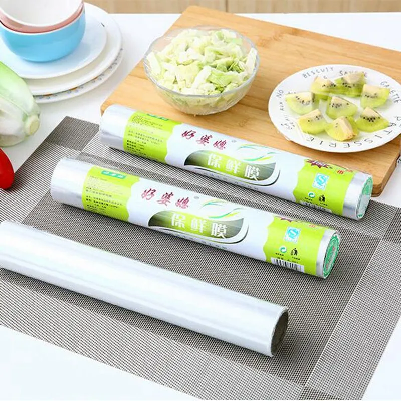 1 Roll 20m/30m/50m Pe Thickened Food Wrap For Home Kitchen Refrigerator  Fruit Vegetable Preservation Disposable Food Plastic Film