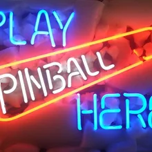 На заказ играть пинбол здесь СТЕКЛО Неоновый свет знак пивной бар