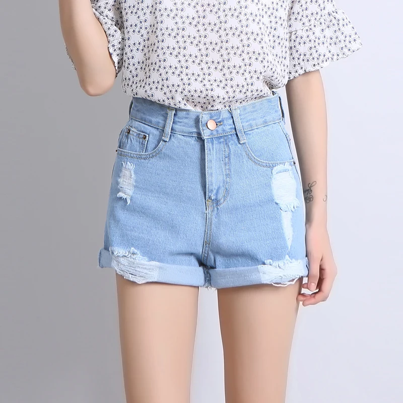 Summer Pocket Jean Booty Shorts For Women Street Style High Waist Denim ...