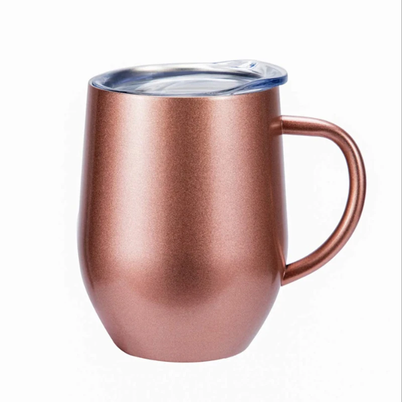 

12OZ Stainless Steel U Swig Egg Thermos Tumbler With Handlebar Belly Coffee Wine Beer Bottle Termos Swig Cup Insulated Thermo