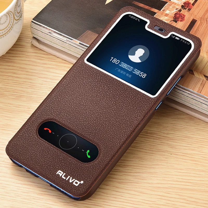 

For Huawei Honor 20 Case 6.26'' Luxury Flip PU Leather Phone Cases For Huawei Honor 20 Honor20 Cover View Window 20 Pro NOVA 5T