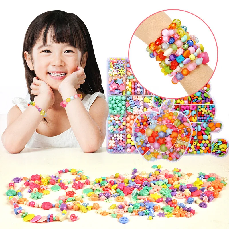 Free accessories Girl Beads DIY Toys String Beads Make Up Puzzle Toys