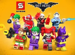 8 шт супергероев dc Джокер Харли Квинн мистер Фриз Робин Бэтмен фильм комплекты моделей строительные блоки игрушки для детей juguetes