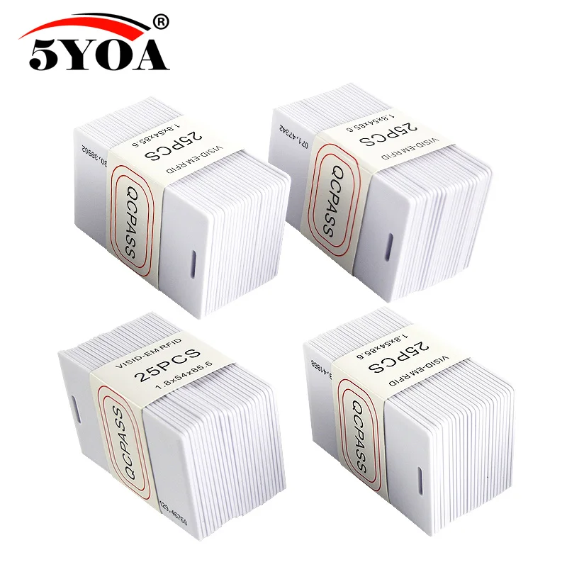 

500pcs 1000 pieces 5YOA 1.8mm EM4100 Access Control Card 125khz Keyfob RFID Tag Tags TK4100 Token Ring Proximity Chip