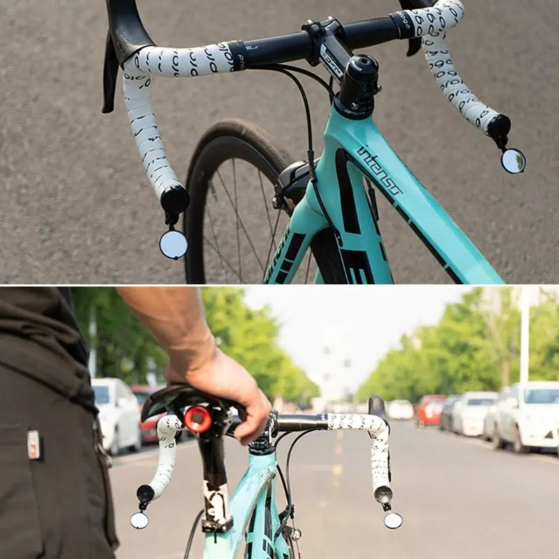 

Bicycle Mirror Mini Rear View Mirror for Road Bike Unbreakable Rotatable Rearview Safety Side Handlebar Mirror