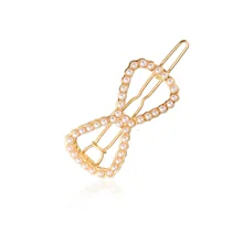 Заколки для волос для Для женщин Горячие креативная шпилька аксессуары для волос сплава покрытие полый лук жемчужные G0508