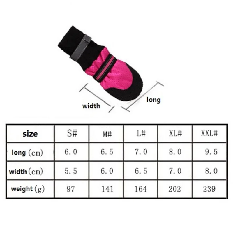 4 шт./компл. Водонепроницаемая зимняя обувь для домашних собак противоскользящие зимние сапоги для домашних животных защита лапы теплая Светоотражающая обувь для маленьких и крупных собак хаски