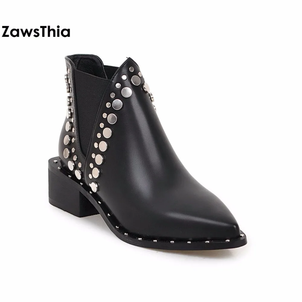 studded toe chelsea boots