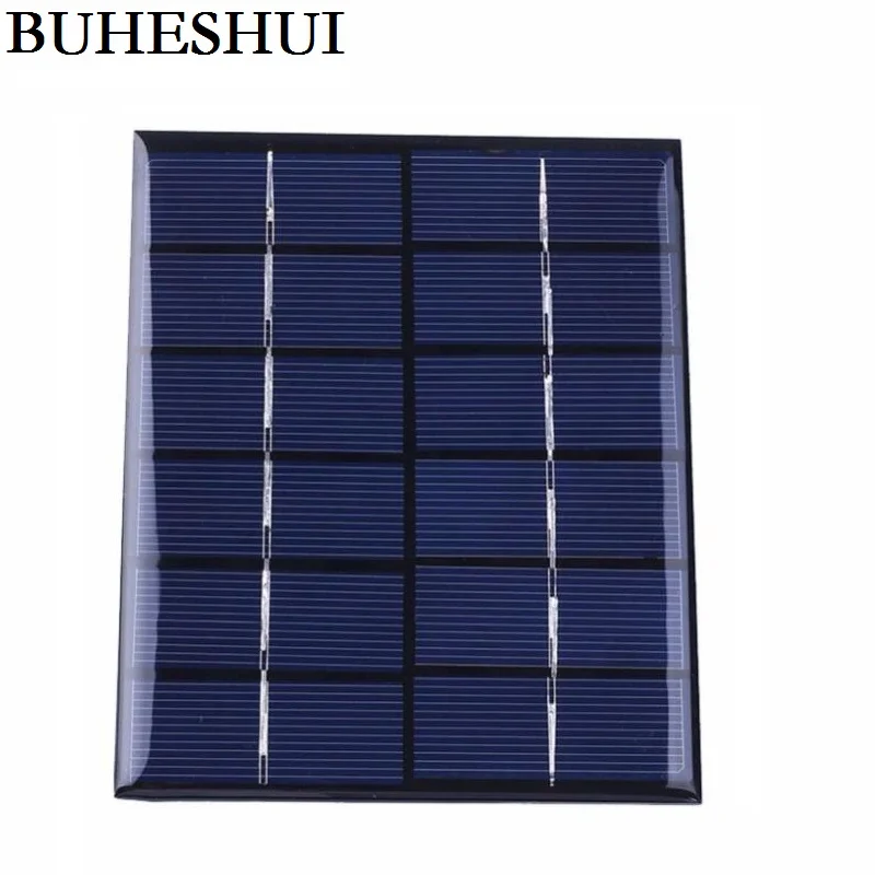 

BUHESHUI 2W 6V Solar Cell Polycrystalline Solar Panel DIY Solar System Charger For 3.7V Battery Led Light Epoxy 136*110*3MM