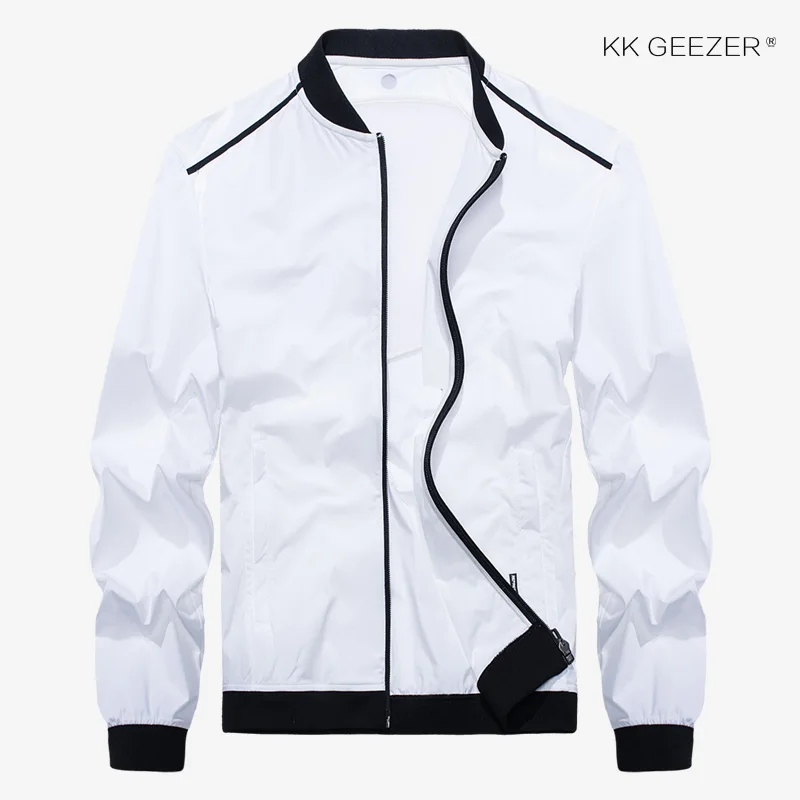 Reviews Men Jacket Spring Thin Waterproof Breathable Jacket High Quality Spring Autumn Zipper Windproof Loose Coat Overcoat Men Jacket