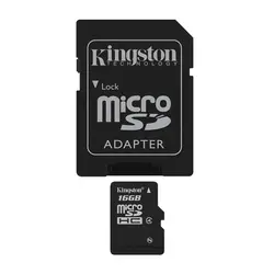 Kingston Технология 16 Гб microSDHC, 16 Гб MicroSDHC, Clase 4, флэш-память, 4 МБ/с., Negro Tarjetas de memoria