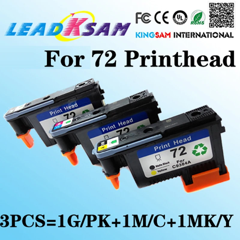 3x в течение 72 Печатающая головка для hp72 C9380A C9383A C9384A Designjet 2300/T610/T620/T770/T790/T1100/T1120