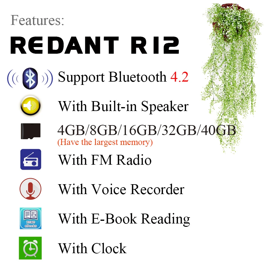 Bluetooth Hi Fi MP3 MP4 плеер bluetooth колонка 16 ГБ 32 голосовое записывающее устройство с