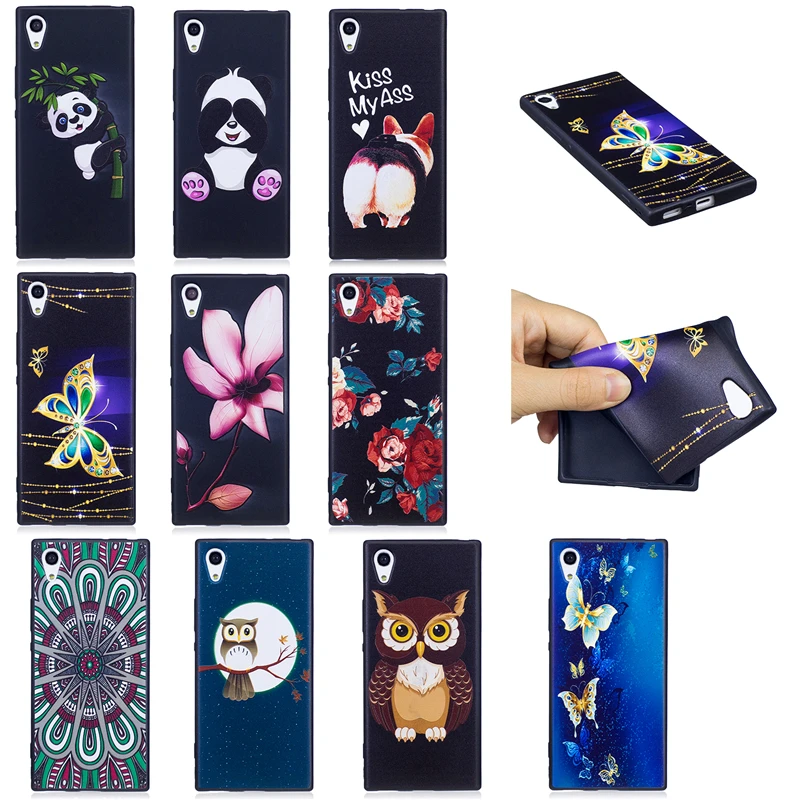 Coque красочные рельефный чехол для Sony Xperia xa1 g3121 задняя крышка g3112 случае телефон