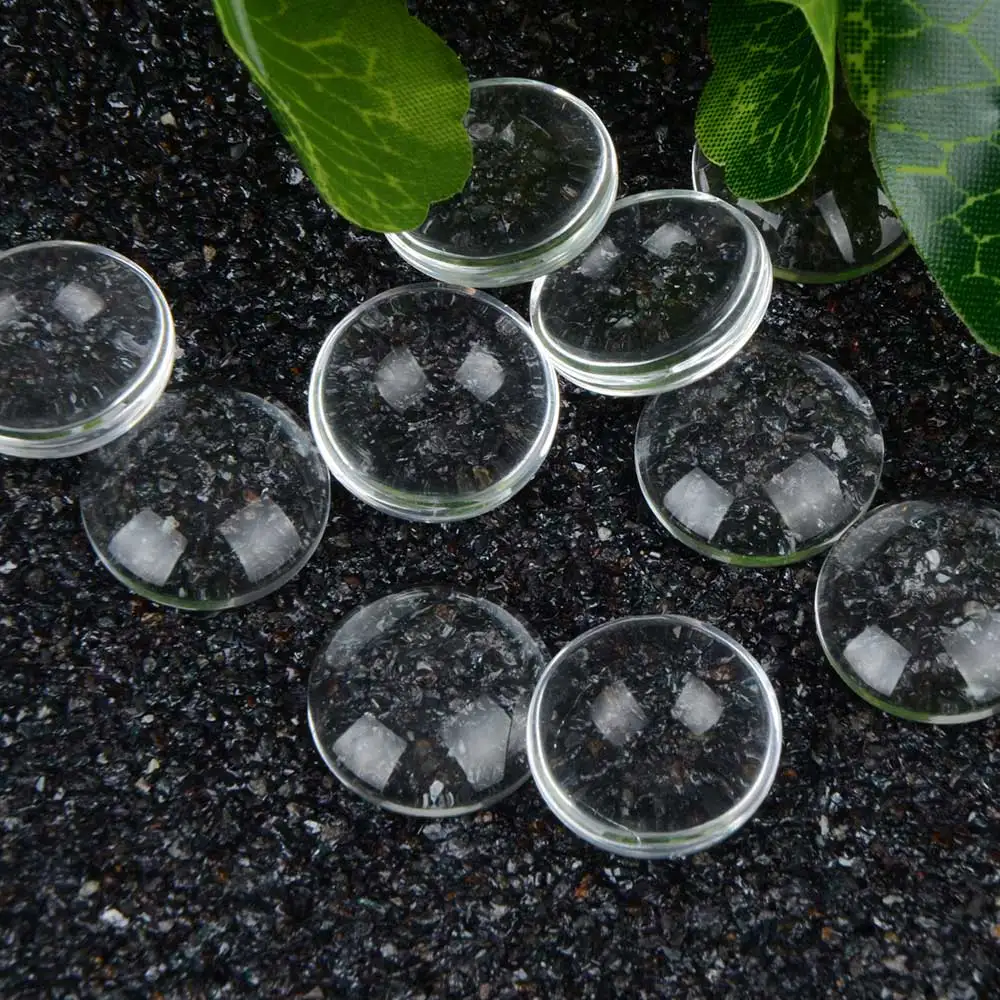 

30pcs/lot 16mm Round Flat Back Clear Glass Cabochon Jewelry Accessories