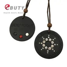EBUTY вулканической лавы кулон Quantum pendant, фианиты, кристаллы, пихта шарик из Германия на спине черный ювелирные изделия для здоровья подарок с коробкой