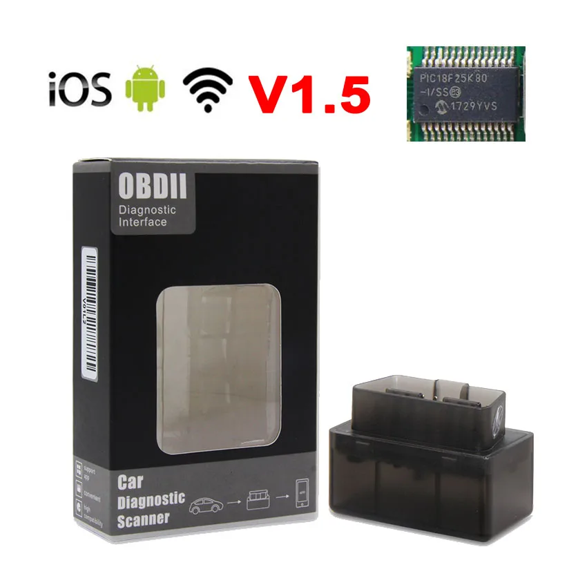 ELM327 V1.5 wifi Bluetooth USB PIC18F25K80 чип OBD OBD2 диагностический считыватель кода сканер ELM 327 V1.5 OBD2 для Android/IOS/PC - Цвет: MINI WIFI