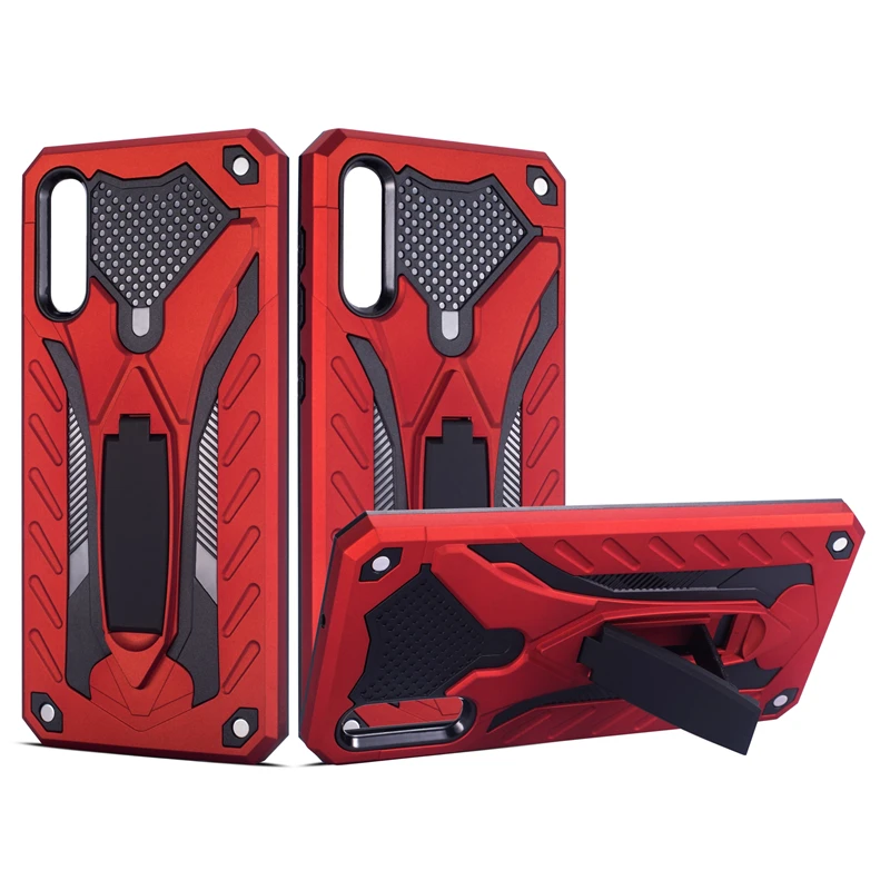 For Samsung Galaxy A50 Luxury Shockproof Rubber Armor Hybrid Silicone Cover Case Coque Fundas Soft TPU + PC Hard Stand | Мобильные