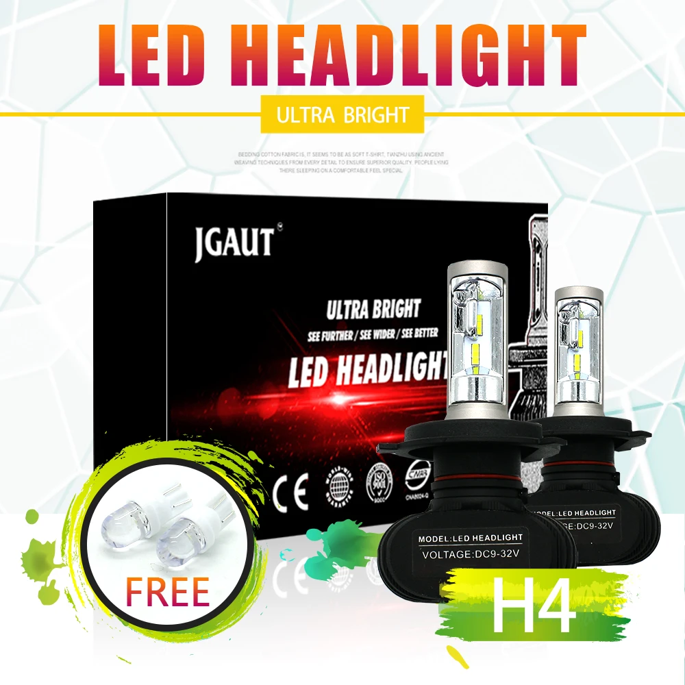 Modifygt S1 H4 Led H7 led H1 H8/H9/H11 лампочка для авто 9005 HB3 9006HB4 Автомобильный Стайлинг 12 В 50 Вт