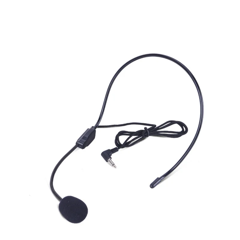 

Mini Portable Wired Headset Microphone Universal 3.5mm Mic for Loudspeaker for Lecture Teaching Conference Guide Studio