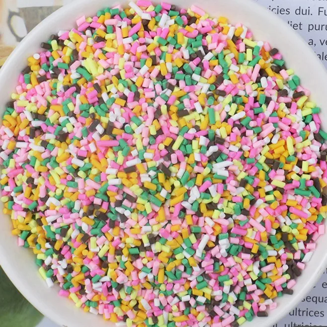 FLA 100g Slime Clay Fake Candy Sweets Sugar Sprinkle Decorations for Fake Cake Dessert Food Particles Decoration Toys 23