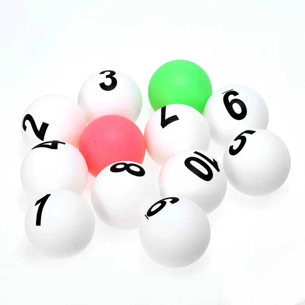 

12pcs Table Tennis Balls Numbered Ping Pong Balls Entertainment Game Table Tennis Advanced Training Ball